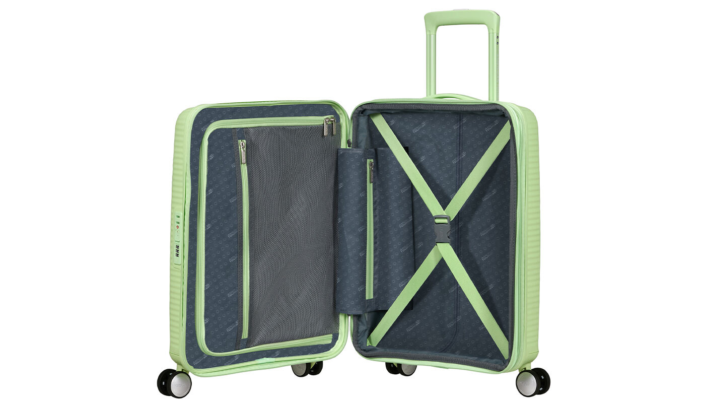 SoundBox 55cm Cabin luggage Kiwi Green | American Tourister UK