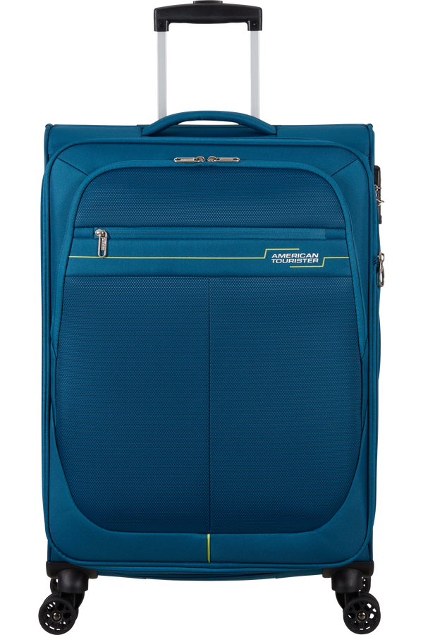 American Tourister Deep Dive Spinner Expandable TSA M  Teal/Lime
