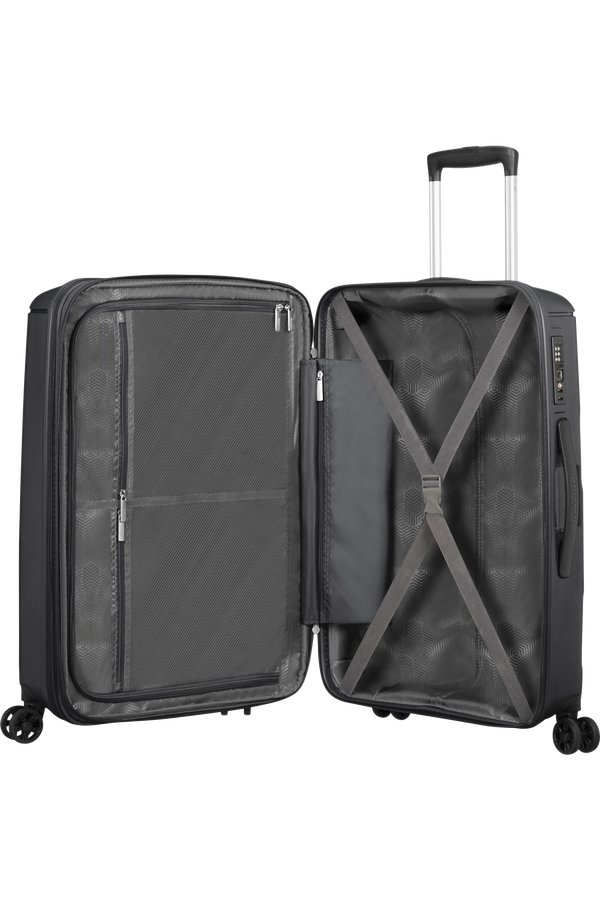 American Tourister Sunside Spinner Expandable 68cm  Black American Tourister Sunside Spinner Expandable 68cm  Black
