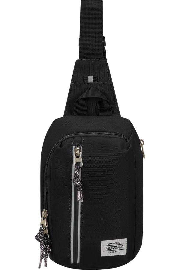 American Tourister Brightup Sling Bag Zip  Black