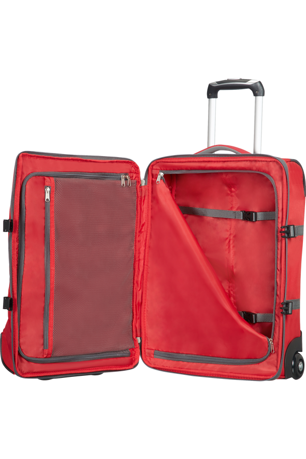 American Tourister Road Quest Duffle with Wheels 55X40X20cm Solid Red