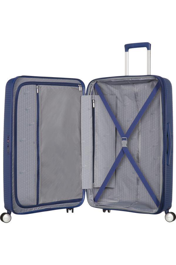 American Tourister Soundbox Spinner Expandable 77cm Midnight Navy American Tourister Soundbox Spinner Expandable 77cm Midnight Navy