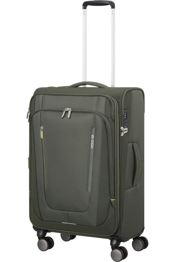 American Tourister Wanderlite Spinner EXP TSA M  Dark Khaki