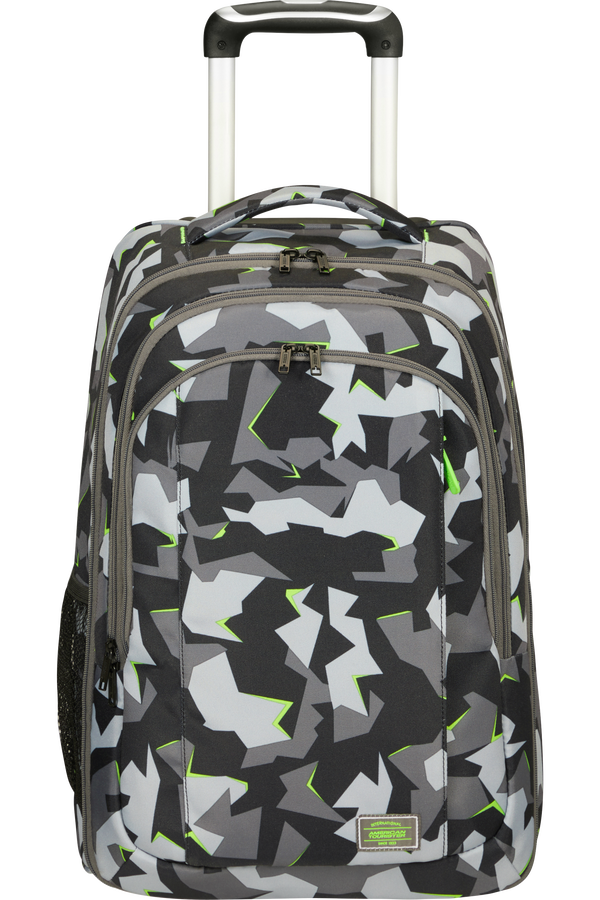 American Tourister Fast Route Laptop Backpack with Wheels Core 15.6'  Camo/Acid Green