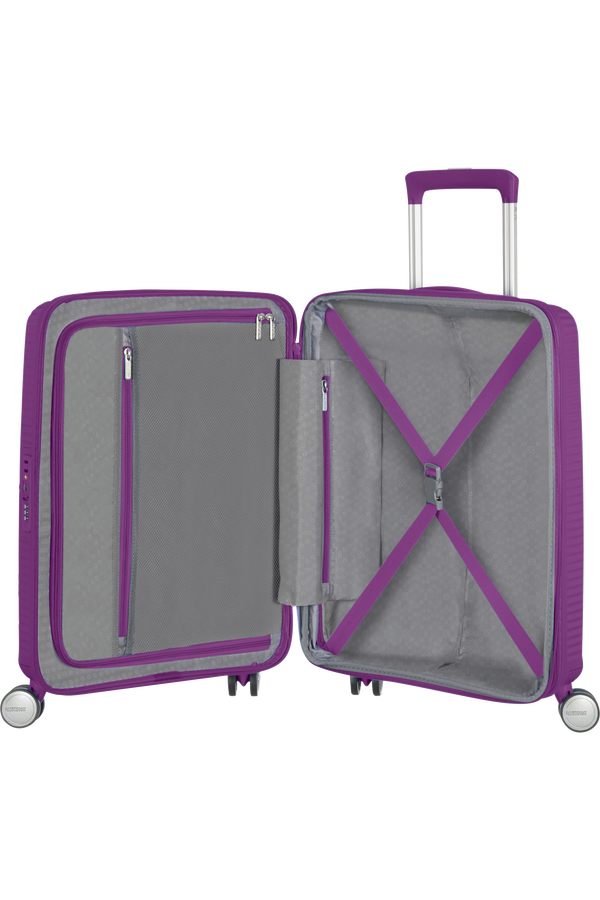 American Tourister Soundbox Spinner Expandable 55cm  Purple Orchid American Tourister Soundbox Spinner Expandable 55cm  Purple Orchid