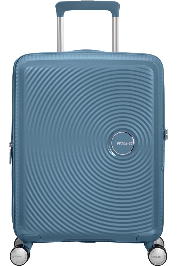 American Tourister Soundbox Spinner Expandable 55cm  Stone Blue