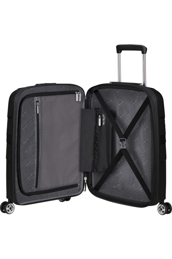 American tourister black trolley bag online