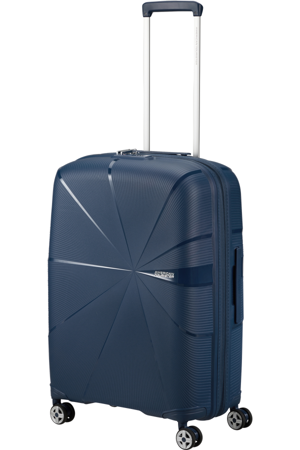 American Tourister Starvibe Spinner Expandable TSA 67cm Navy American Tourister Starvibe Spinner Expandable TSA 67cm Navy