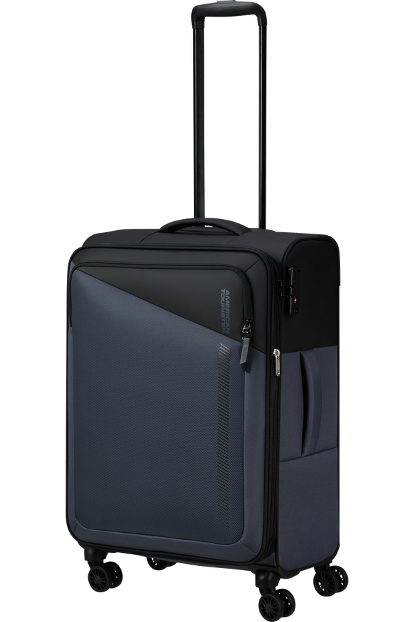 American Tourister Daring Dash Spinner Expandable TSA M  Black/Grey