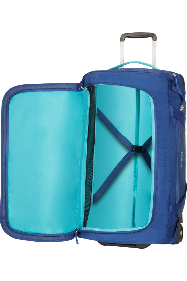 American Tourister Road Quest Duffle with Wheels L  Deep Water Blue