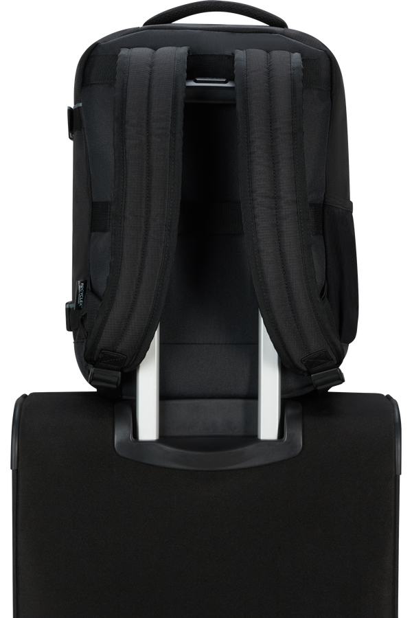 Backpack that fits over suitcase handle deals