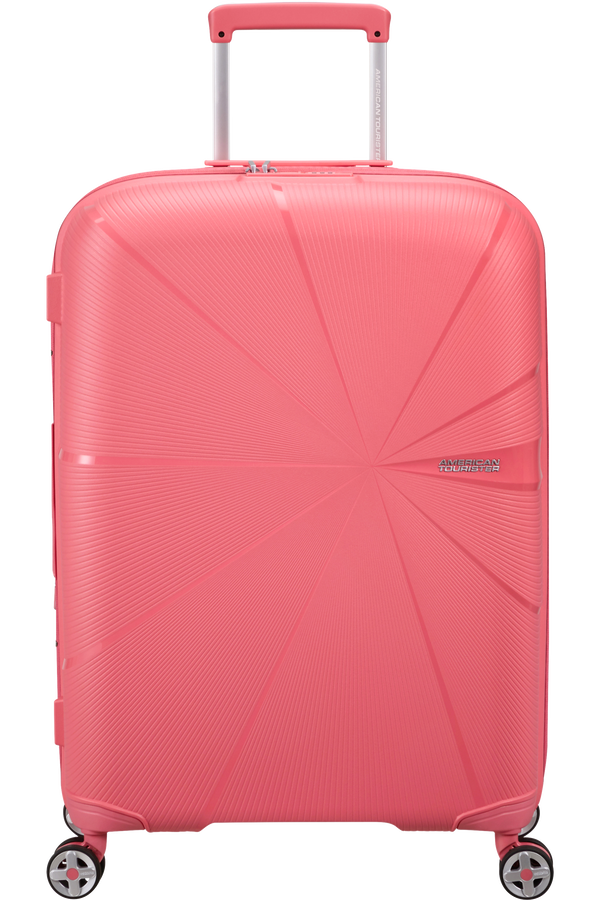 American tourister pink discount trolley bag