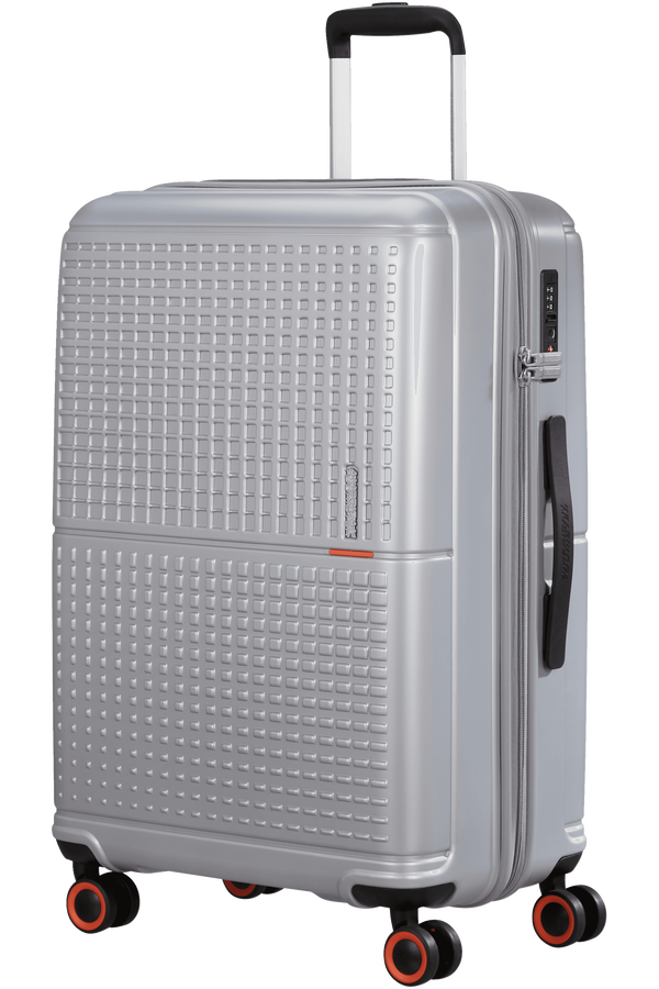 American Tourister Geopop Spinner 67/24 Tsa. 67cm  Metallic Silver