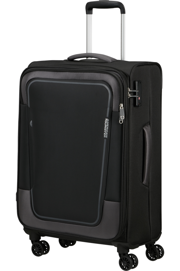 American Tourister Pulsonic Spinner Expandable 68cm  Asphalt Black