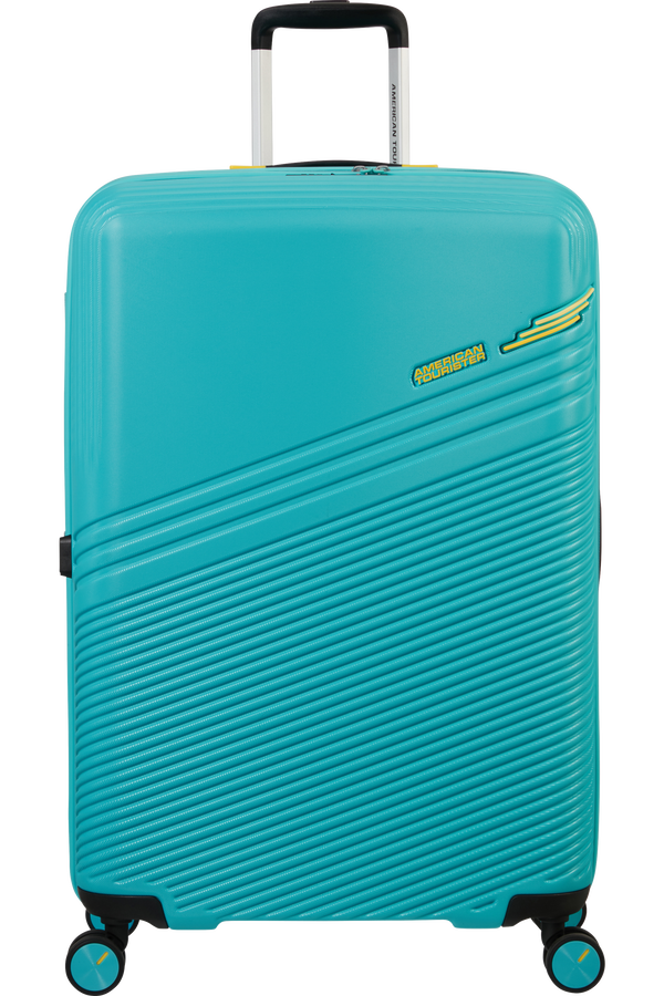 American Tourister Triple Trace Spinner TSA Expandable 76cm  Turquoise/Yellow