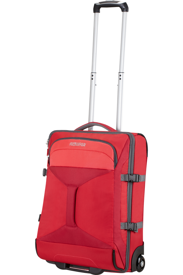 American Tourister Road Quest Duffle with Wheels 55X40X20cm Solid Red