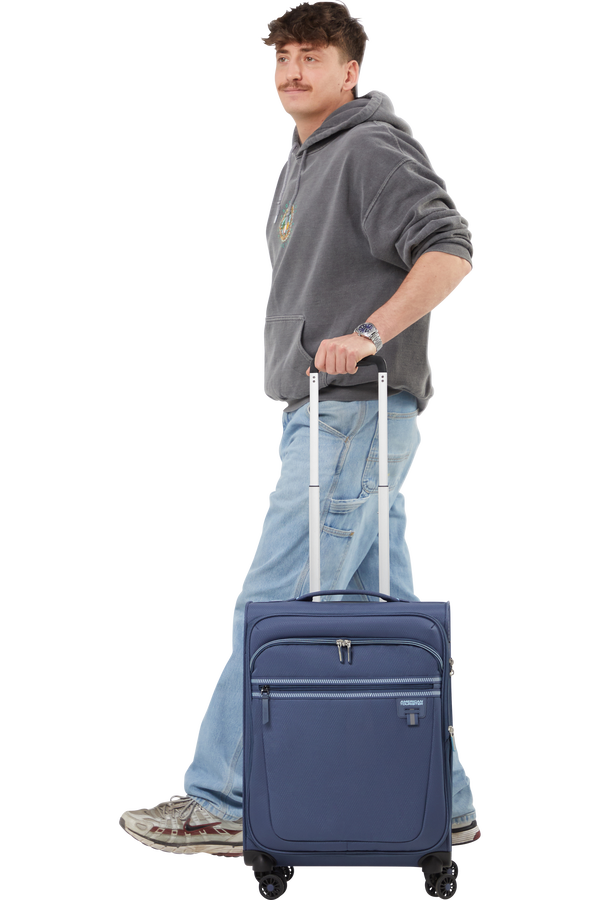 American Tourister Aerospin Spinner Expandable S  Indigo American Tourister Aerospin Spinner Expandable S  Indigo
