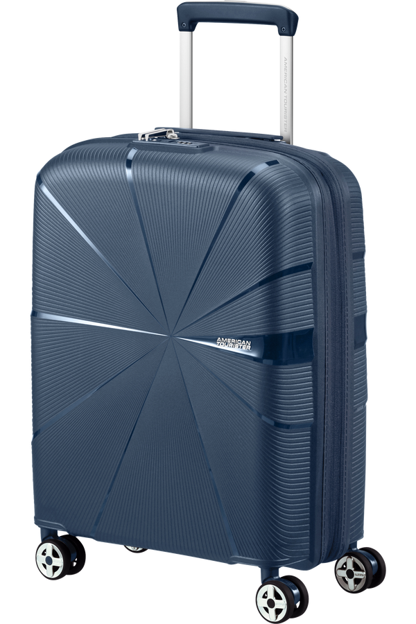 American Tourister Starvibe Spinner Expandable TSA 55cm Navy American Tourister Starvibe Spinner Expandable TSA 55cm Navy
