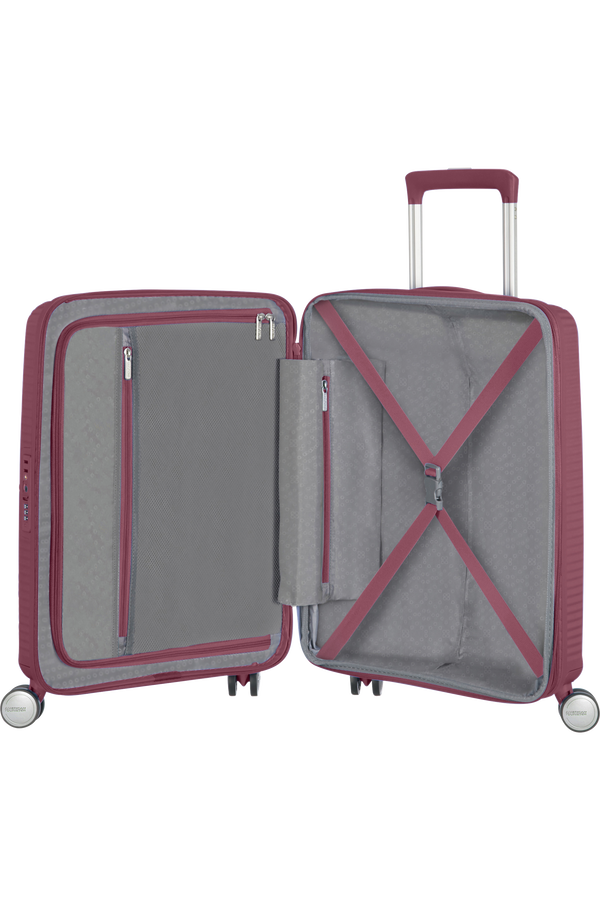American Tourister Soundbox Spinner TSA Expandable 55cm  Dark Burgundy