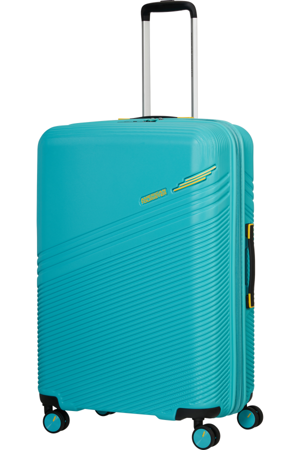 American Tourister Triple Trace Spinner TSA Expandable 76cm  Turquoise/Yellow American Tourister Triple Trace Spinner TSA Expandable 76cm  Turquoise/Yellow
