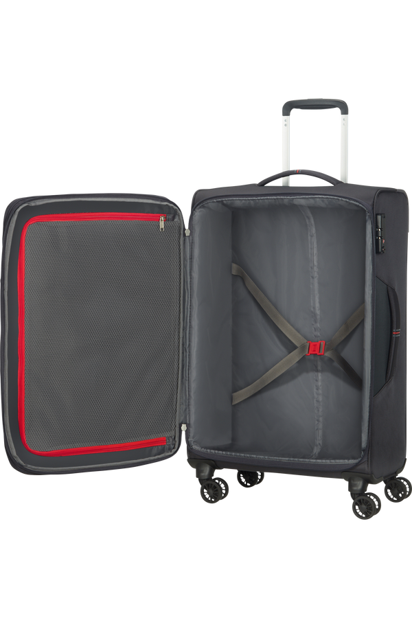 American Tourister Crosstrack Spinner Expandable 67cm  Grey/Red American Tourister Crosstrack Spinner Expandable 67cm  Grey/Red