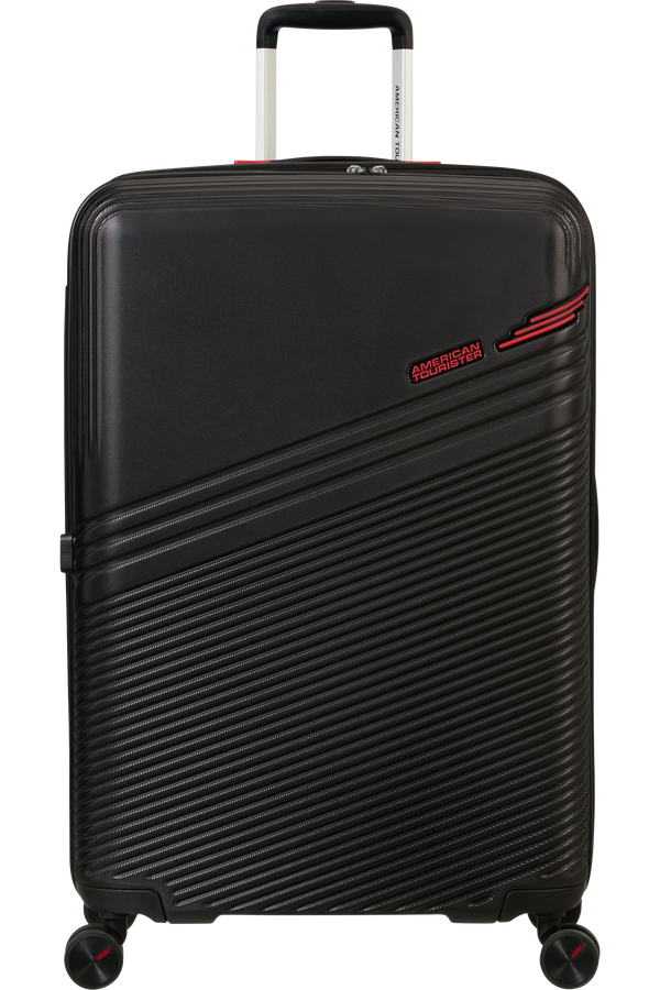 American Tourister Triple Trace Spinner TSA Expandable 76cm Black/Red