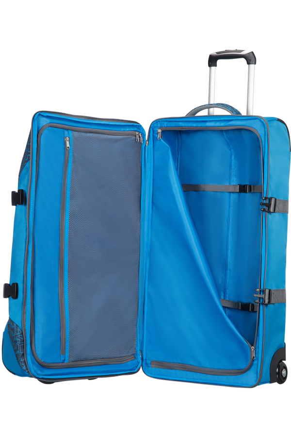 American Tourister Road Quest Duffle with Wheels L Bluestar Print