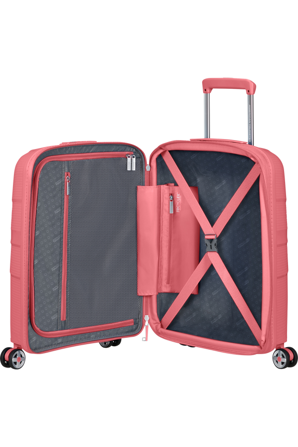 American Tourister Starvibe Spinner Expandable TSA 55cm Sun Kissed Coral