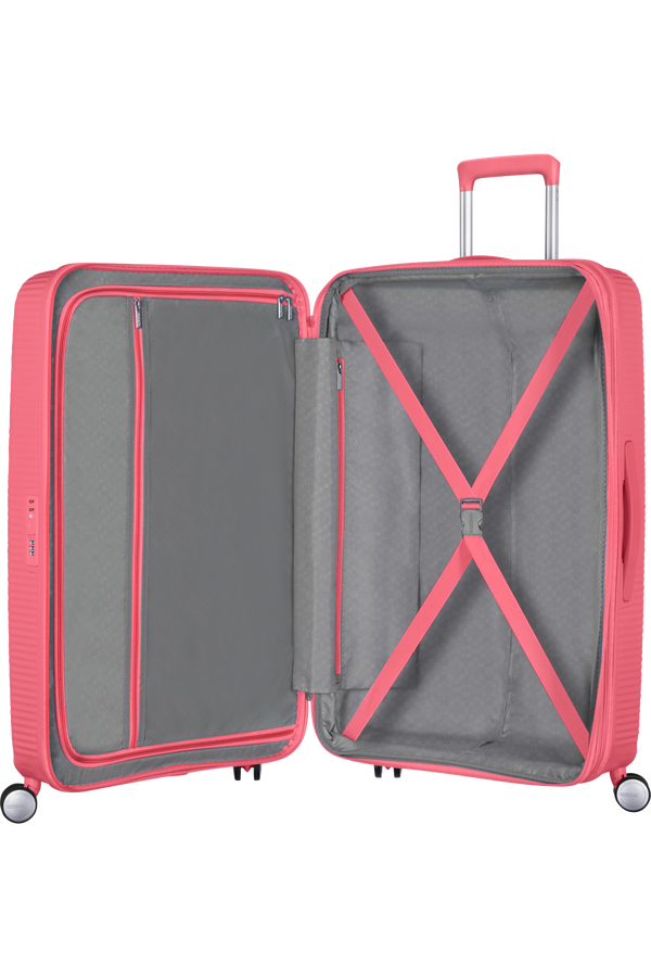 American Tourister Soundbox Spinner Expandable 67cm  Sun Kissed Coral