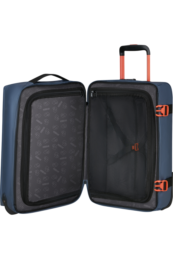 American Tourister Urban Track Duffle with Wheels Coated S  Navy/Orange American Tourister Urban Track Duffle with Wheels Coated S  Navy/Orange