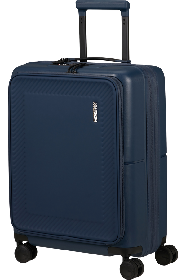 American Tourister DashPop Spinner Expandable Frontloader 55cm  Midnight Blue