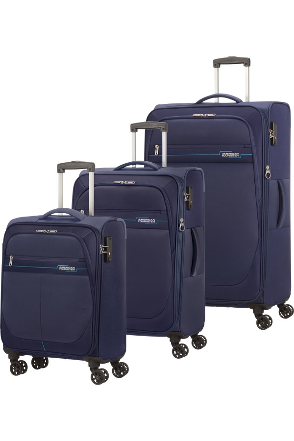 American Tourister Deep Dive 3 PC Set A  Navy/Blue