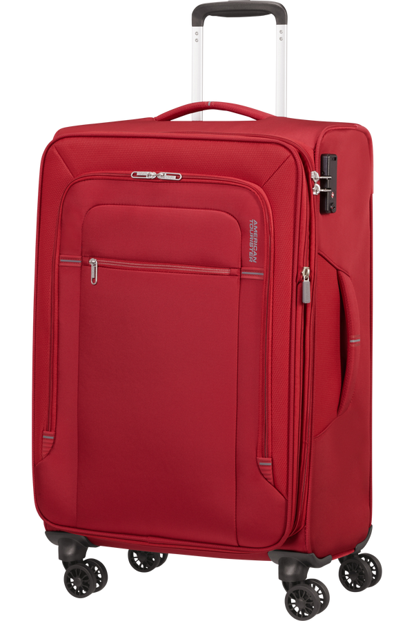 American Tourister Crosstrack Spinner Expandable 67cm  Red/Grey