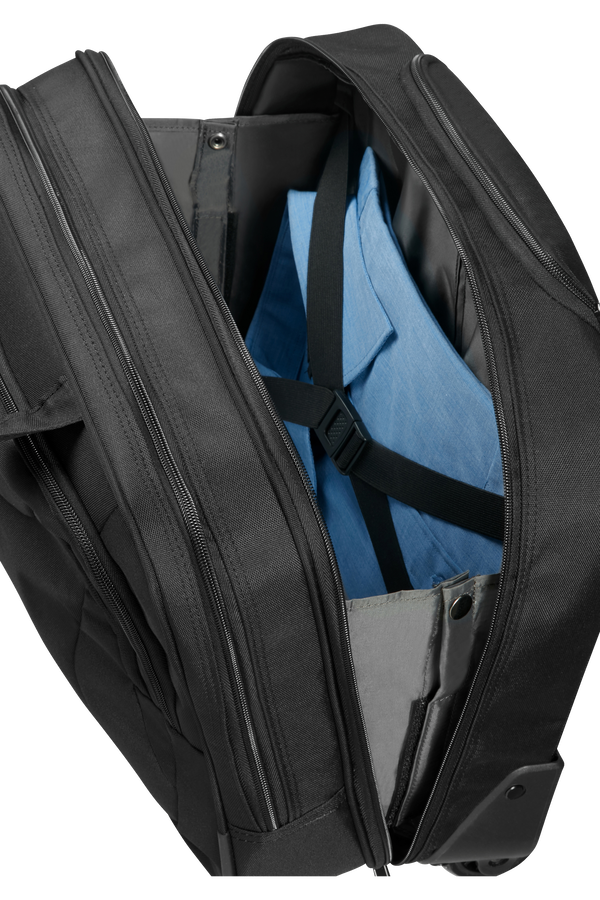 American Tourister At Work Rolling Tote  15.6inch Black/Orange