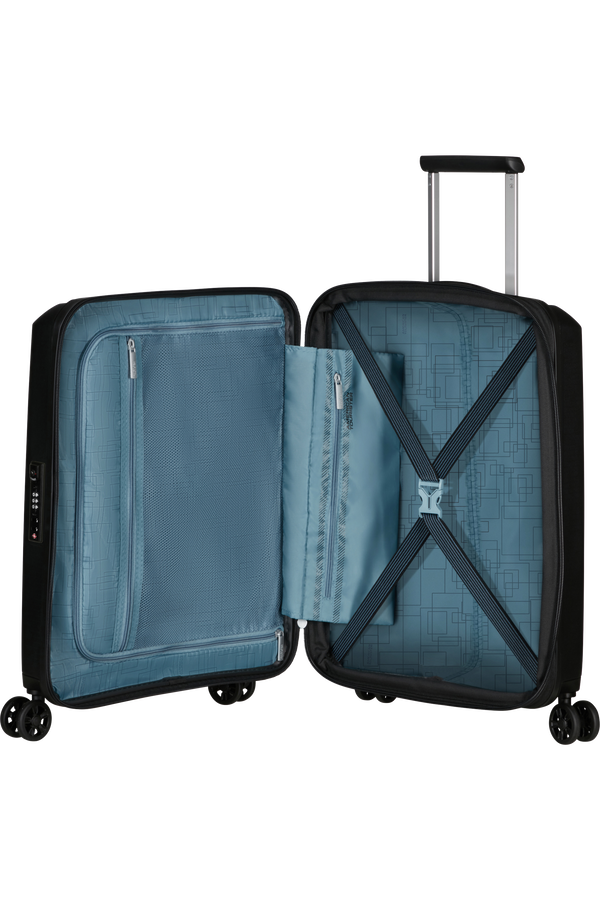American Tourister Aerostep Spinner 55/20 Exp Tsa 55cm  Black American Tourister Aerostep Spinner 55/20 Exp Tsa 55cm  Black