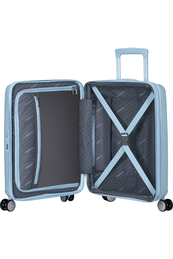 American Tourister SoundBox Spinner TSA Expandable 55cm  Pastel Blue