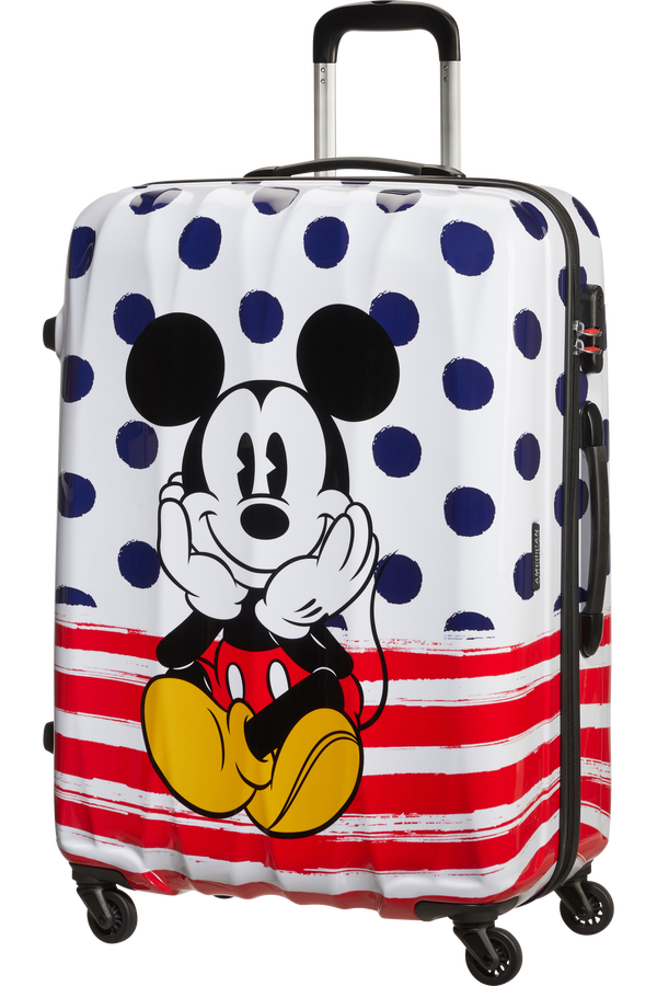 American Tourister Disney Legends Spinner 75cm  Mickey Blue Dots