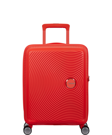 SoundBox 55cm Cabin luggage | American Tourister SoundBox Spinner TSA Expandable 55cm  Neon Orange