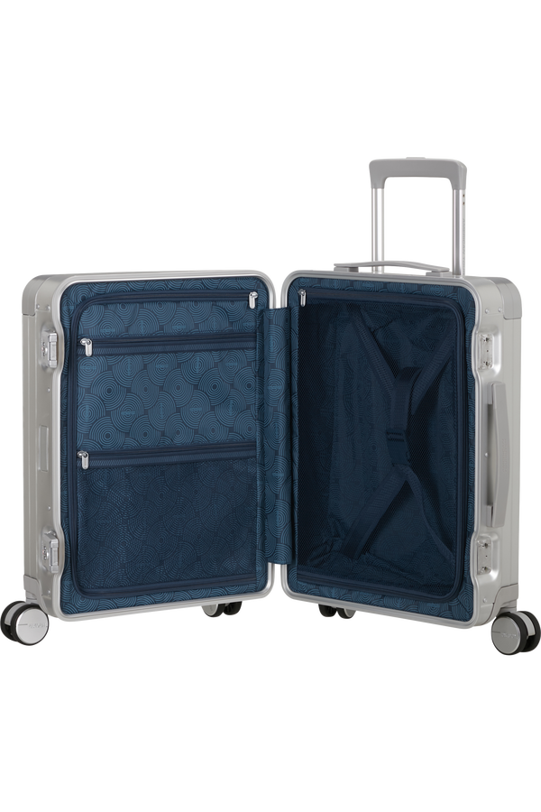 American Tourister Soundbox Alu Spinner TSA 55cm  Silver