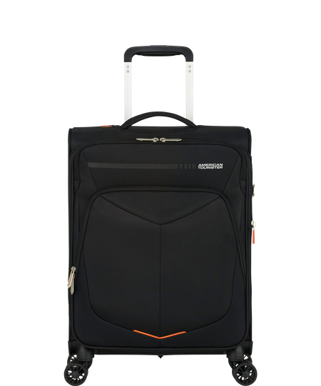 American tourister polyester black laptop roller case suitcase hot sale