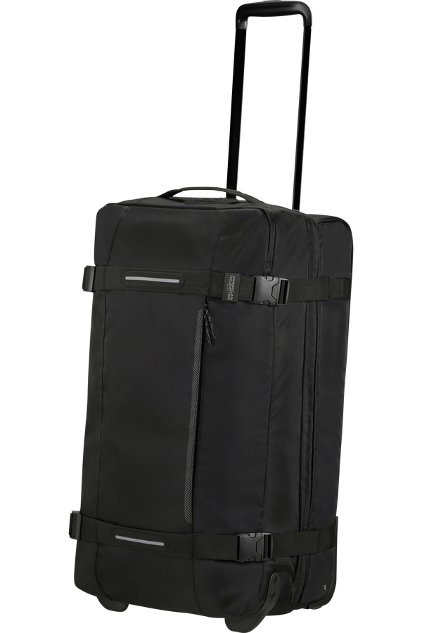 American Tourister Urban Track Duffle with Wheels M  Asphalt Black American Tourister Urban Track Duffle with Wheels M  Asphalt Black