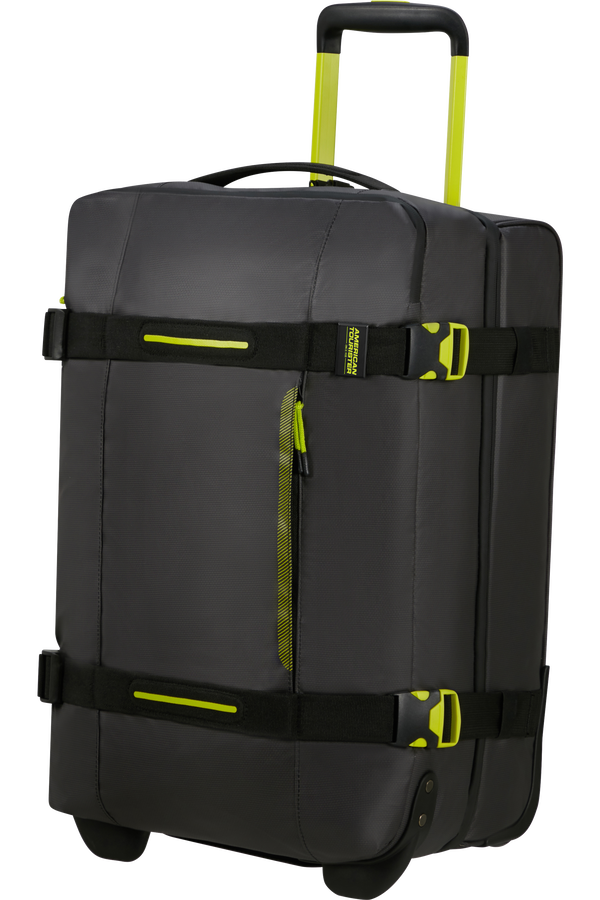 American Tourister Urban Track Duffle with Wheels Coated S  Black/Lime American Tourister Urban Track Duffle with Wheels Coated S  Black/Lime