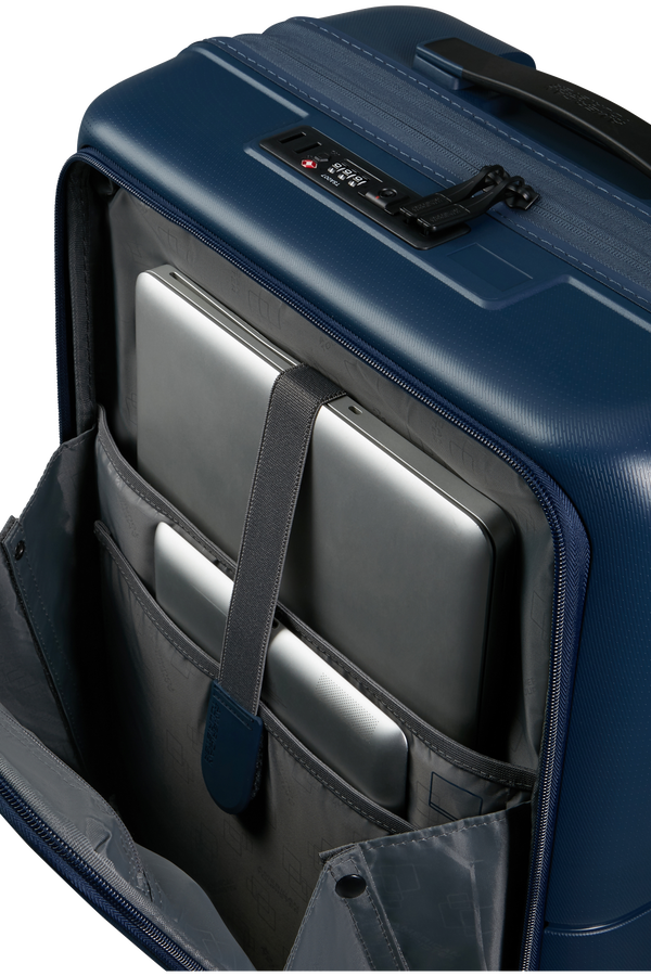 American Tourister DashPop Spinner Expandable Frontloader 55cm  Midnight Blue