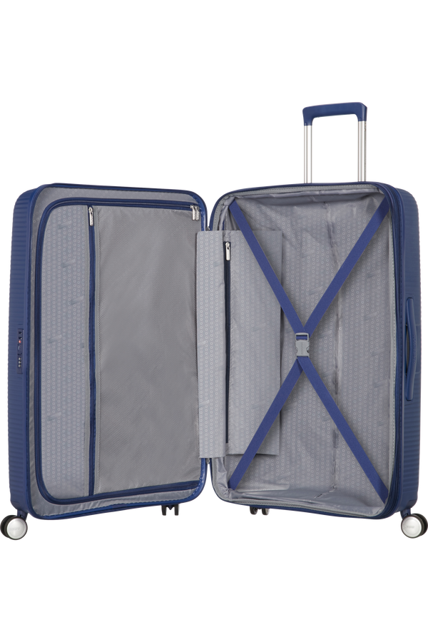 American tourister soundbox spinner 2025 77 exp bass black