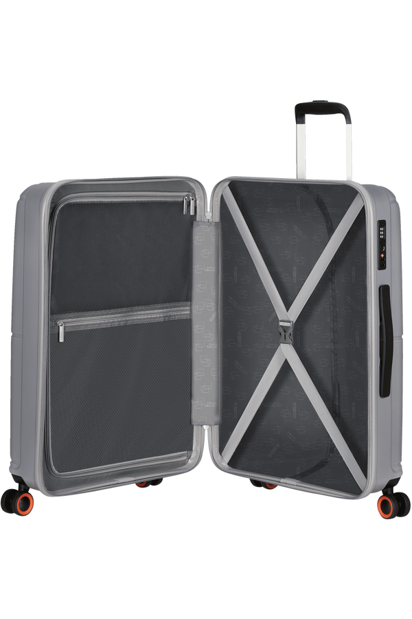 American Tourister Geopop Spinner 67/24 Tsa. 67cm  Metallic Silver