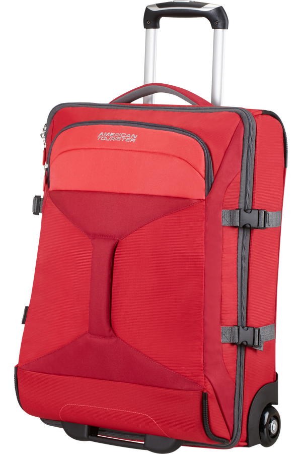 American Tourister Road Quest Duffle with Wheels 55X40X20cm Solid Red