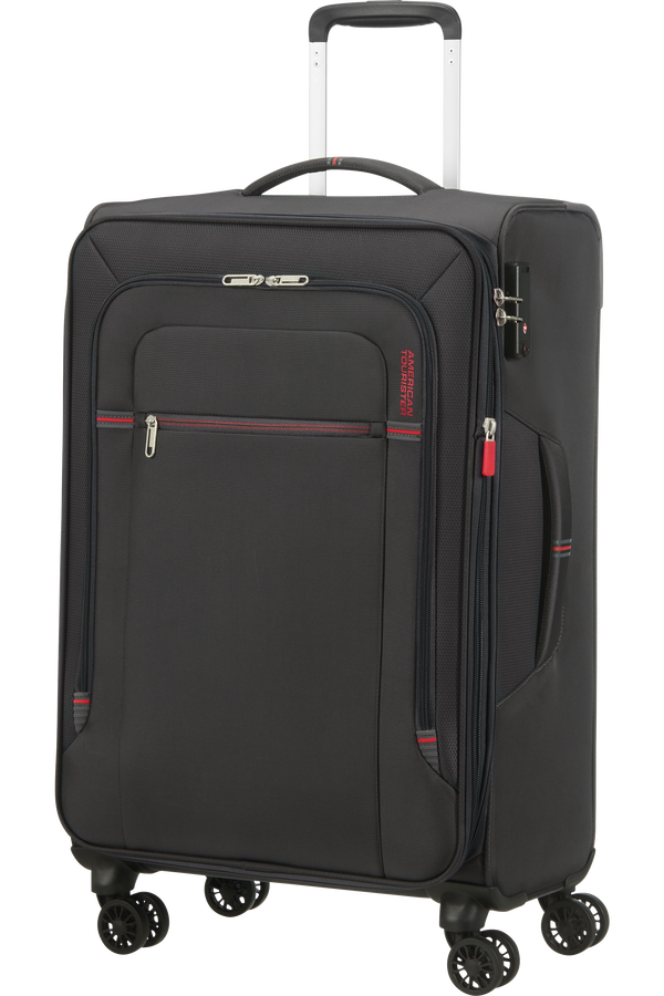 American Tourister Crosstrack Spinner Expandable 67cm  Grey/Red American Tourister Crosstrack Spinner Expandable 67cm  Grey/Red