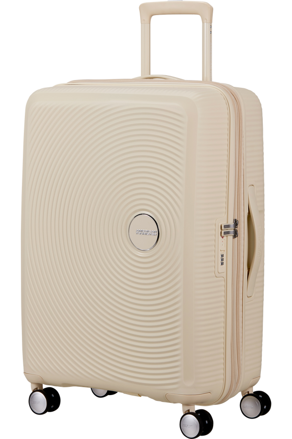 American Tourister SoundBox Spinner TSA Expandable 67cm  Coconut Sand
