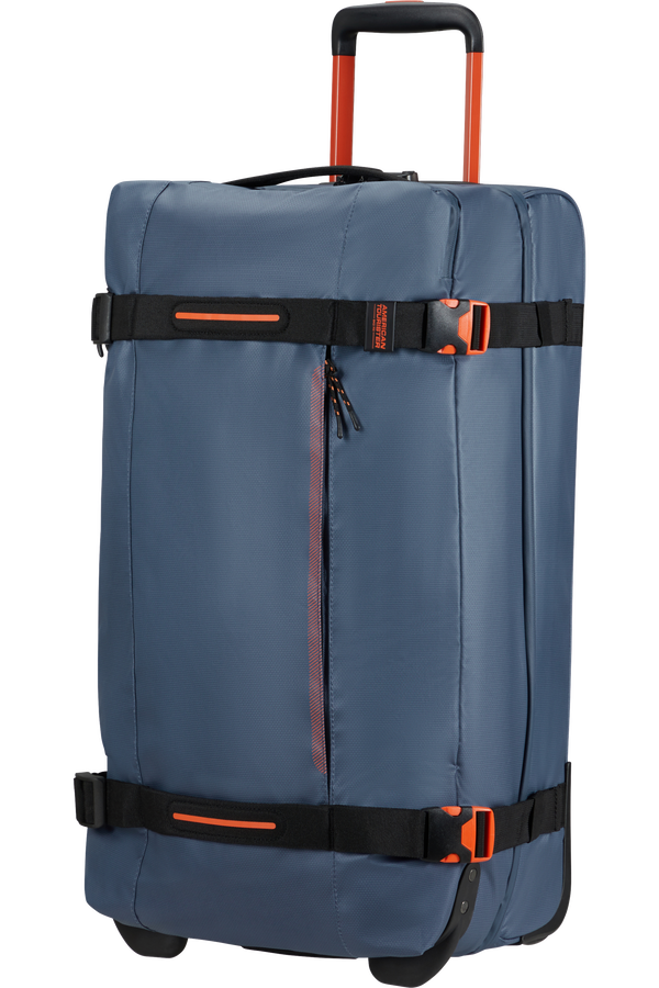 American Tourister Urban Track Duffle with Wheels Coated M  Navy/Orange American Tourister Urban Track Duffle with Wheels Coated M  Navy/Orange