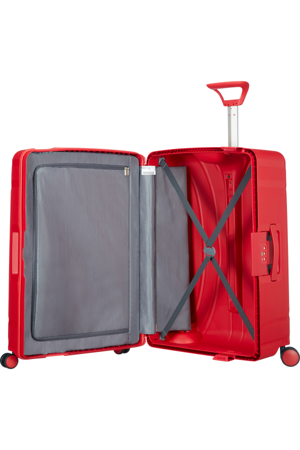 American Tourister Lock'n'Roll 4-wheel Spinner 69cm medium suitcase Formula Red